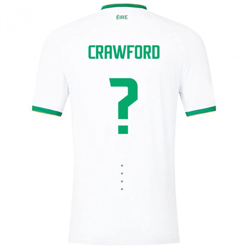 Bambino Maglia Irlanda James Crawford #0 Bianco Kit Gara Away 24-26 Maglietta