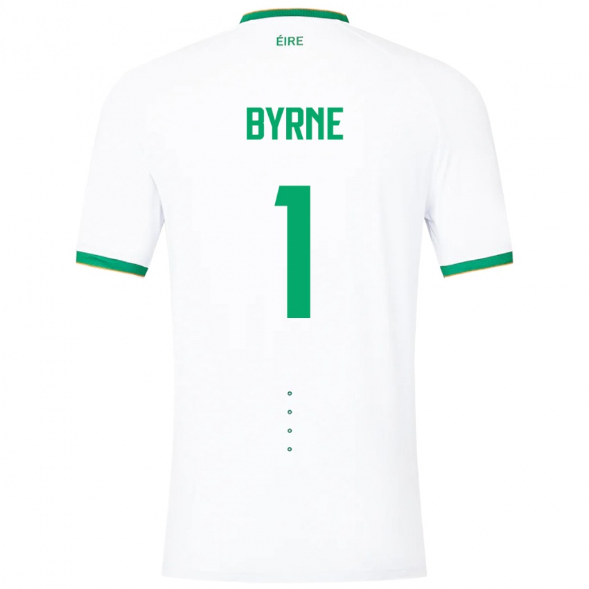 Bambino Maglia Irlanda Reece Byrne #1 Bianco Kit Gara Away 24-26 Maglietta