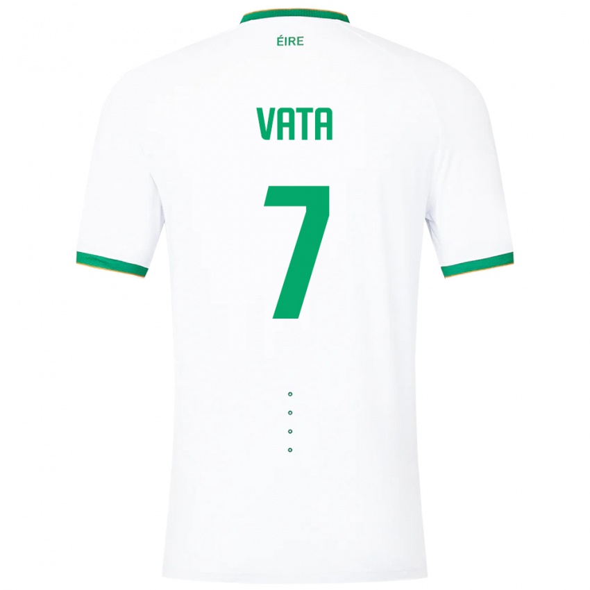 Bambino Maglia Irlanda Rocco Vata #7 Bianco Kit Gara Away 24-26 Maglietta