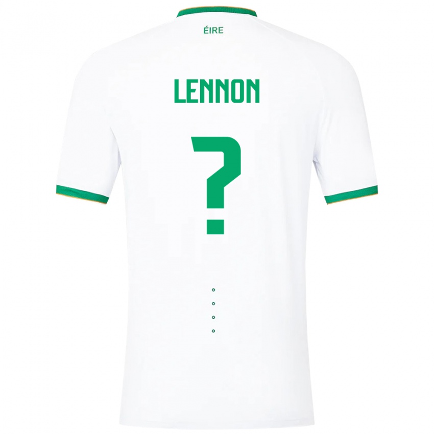 Bambino Maglia Irlanda Adam Lennon #0 Bianco Kit Gara Away 24-26 Maglietta