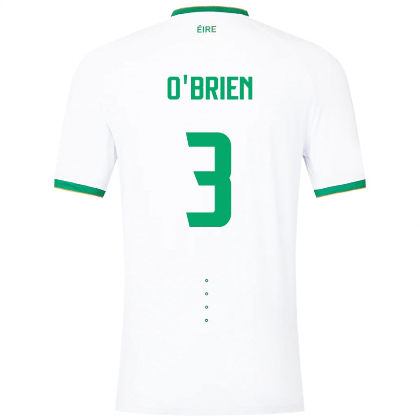 Bambino Maglia Irlanda Luke O'brien #3 Bianco Kit Gara Away 24-26 Maglietta