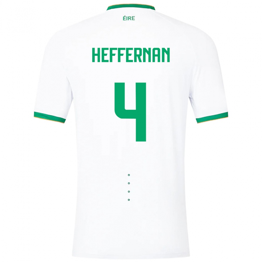 Bambino Maglia Irlanda Cathal Heffernan #4 Bianco Kit Gara Away 24-26 Maglietta