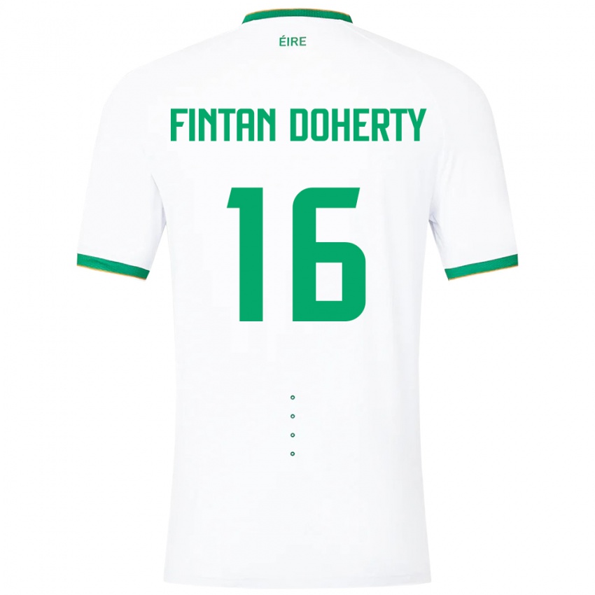 Bambino Maglia Irlanda Fintan Doherty #16 Bianco Kit Gara Away 24-26 Maglietta