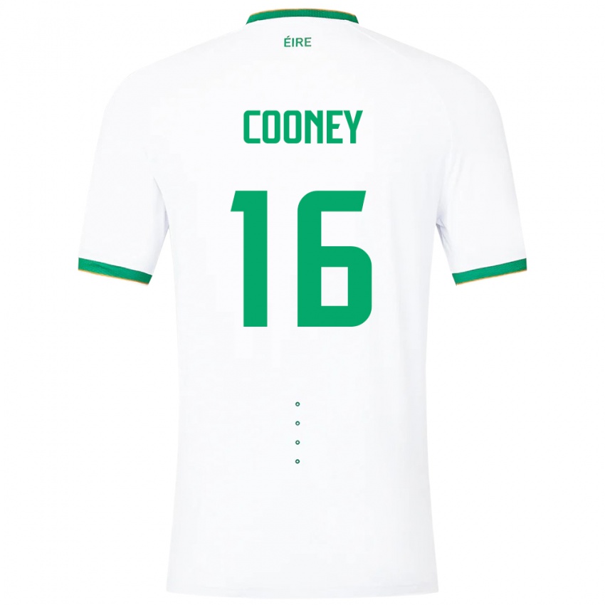 Bambino Maglia Irlanda Oisin Cooney #16 Bianco Kit Gara Away 24-26 Maglietta