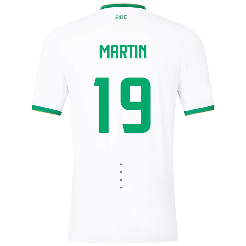 Bambino Maglia Irlanda William Martin #19 Bianco Kit Gara Away 24-26 Maglietta