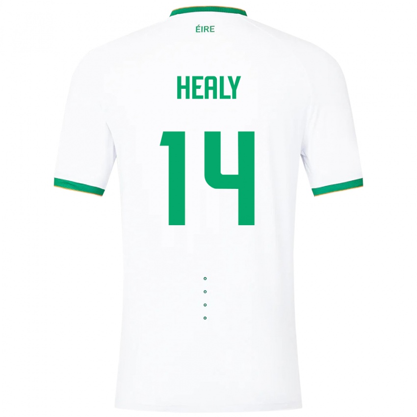 Bambino Maglia Irlanda Freya Healy #14 Bianco Kit Gara Away 24-26 Maglietta