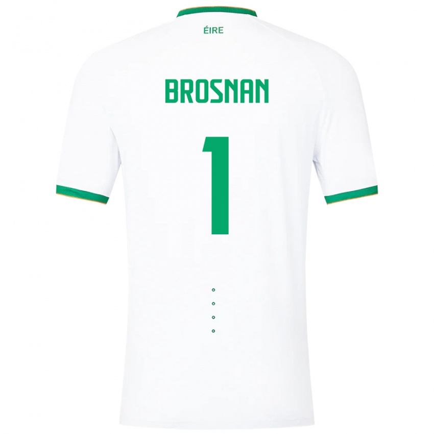 Bambino Maglia Irlanda Courtney Brosnan #1 Bianco Kit Gara Away 24-26 Maglietta