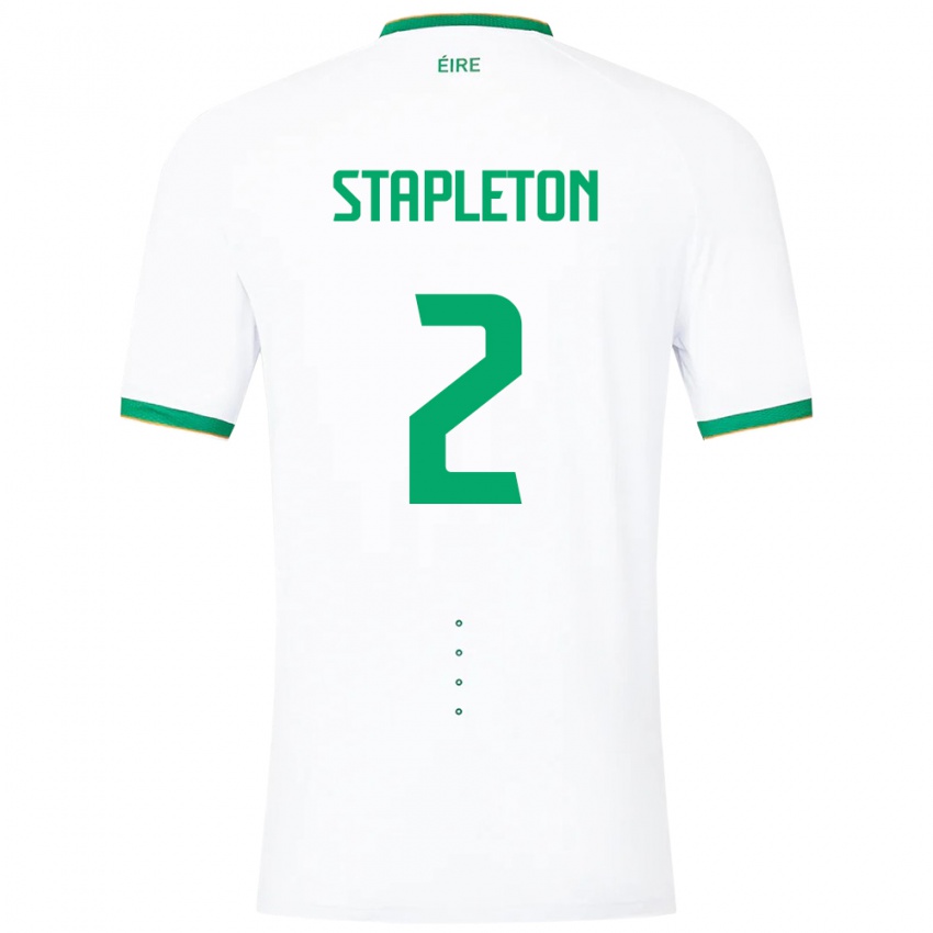 Bambino Maglia Irlanda Jessie Stapleton #2 Bianco Kit Gara Away 24-26 Maglietta