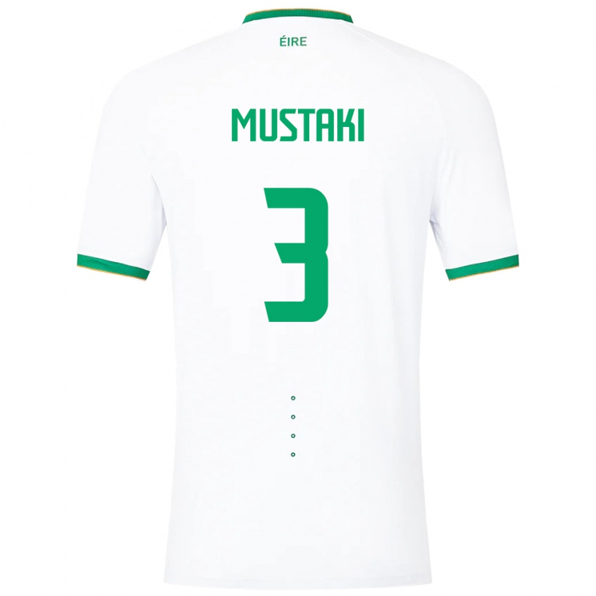 Bambino Maglia Irlanda Chloe Mustaki #3 Bianco Kit Gara Away 24-26 Maglietta