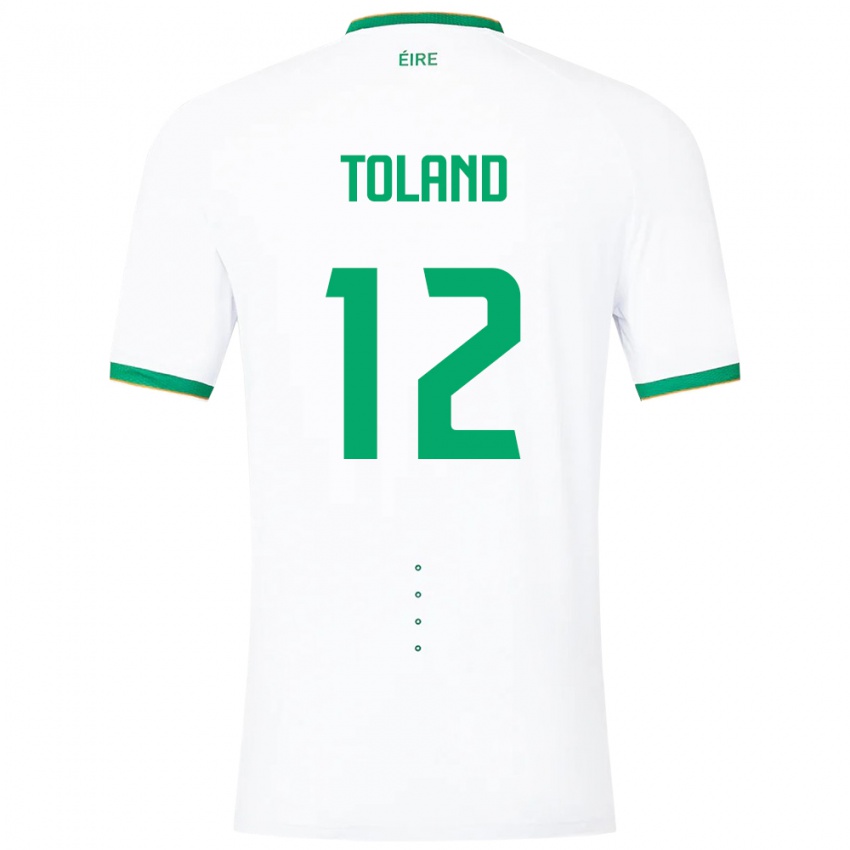 Bambino Maglia Irlanda Tyler Toland #12 Bianco Kit Gara Away 24-26 Maglietta