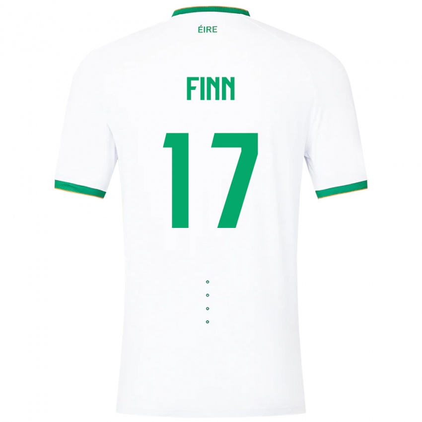 Bambino Maglia Irlanda Jamie Finn #17 Bianco Kit Gara Away 24-26 Maglietta