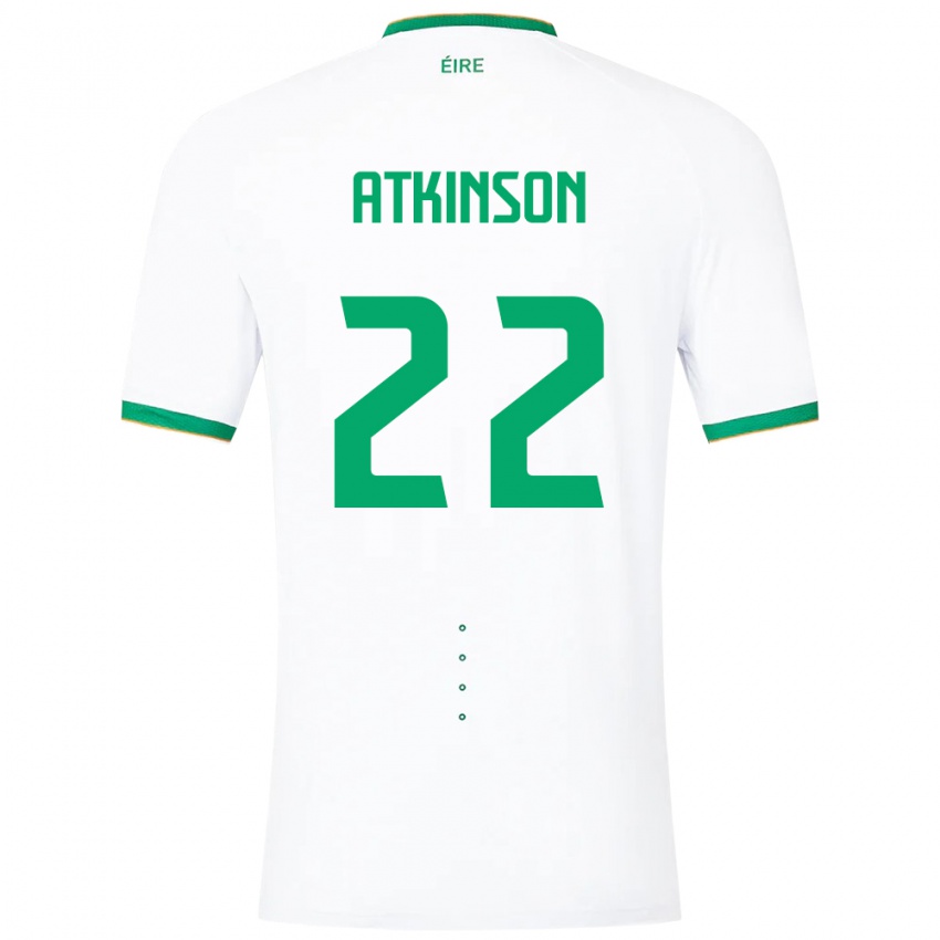 Bambino Maglia Irlanda Isibeal Atkinson #22 Bianco Kit Gara Away 24-26 Maglietta