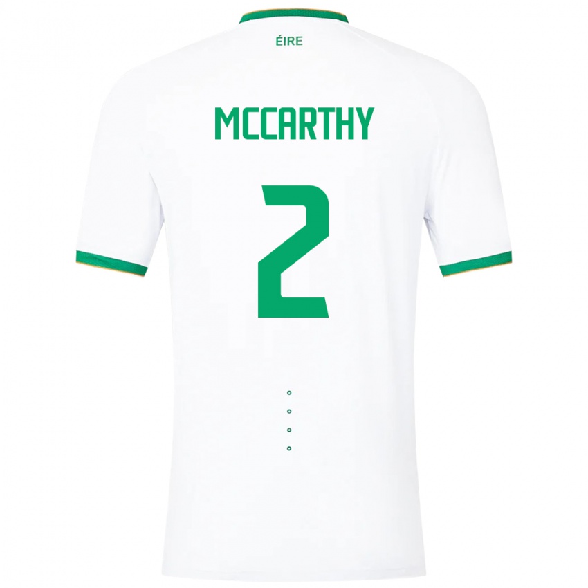 Bambino Maglia Irlanda Savannah Mccarthy #2 Bianco Kit Gara Away 24-26 Maglietta