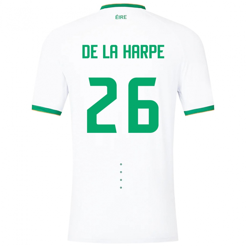 Bambino Maglia Irlanda Deborah-Anne De La Harpe #26 Bianco Kit Gara Away 24-26 Maglietta