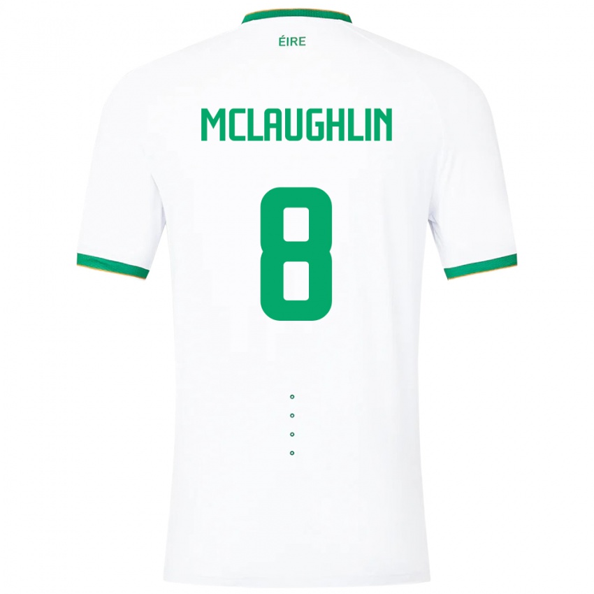 Bambino Maglia Irlanda Roma Mclaughlin #8 Bianco Kit Gara Away 24-26 Maglietta