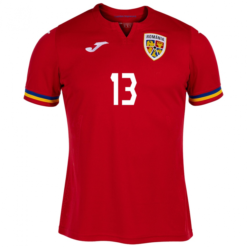 Bambino Maglia Romania Erika Geréd #13 Rosso Kit Gara Away 24-26 Maglietta