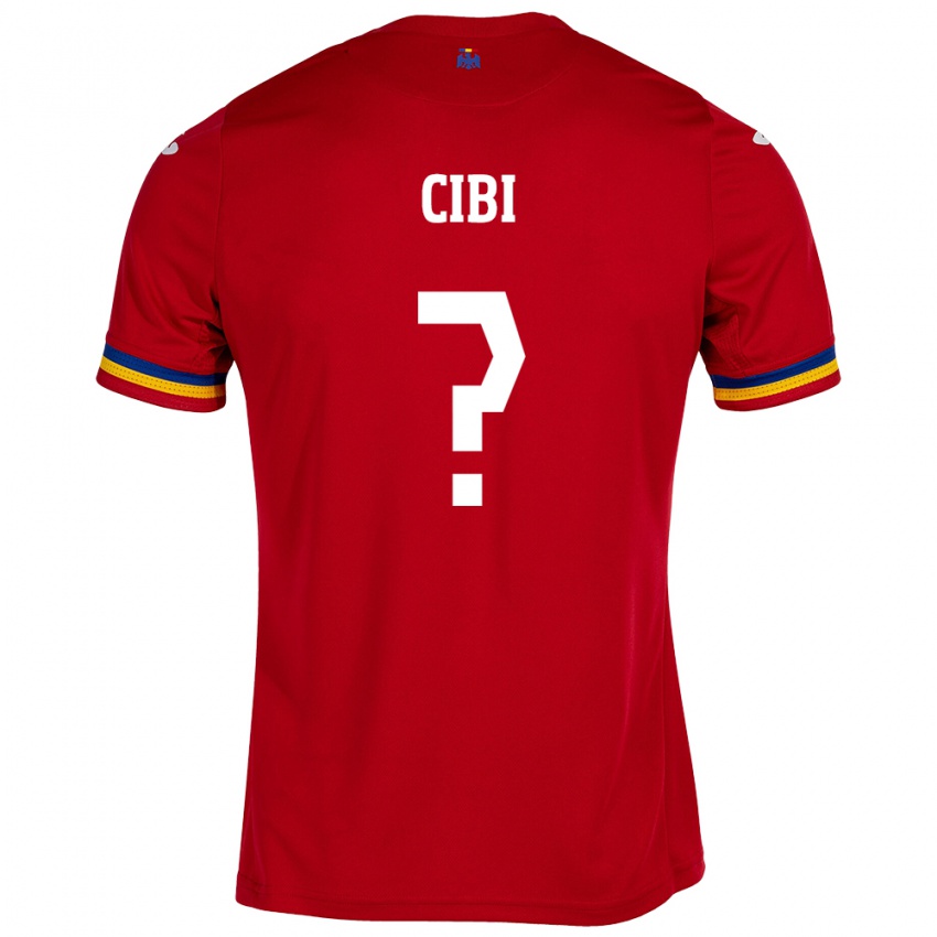 Bambino Maglia Romania Fabiano Cibi #0 Rosso Kit Gara Away 24-26 Maglietta