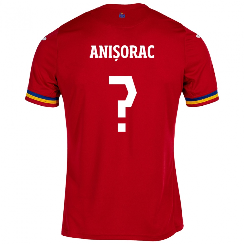 Bambino Maglia Romania Ionuț Anișorac #0 Rosso Kit Gara Away 24-26 Maglietta