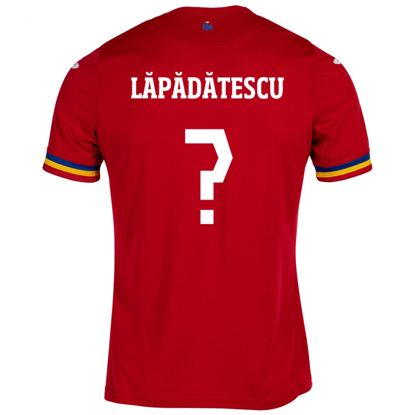 Bambino Maglia Romania Robert Lăpădătescu #0 Rosso Kit Gara Away 24-26 Maglietta