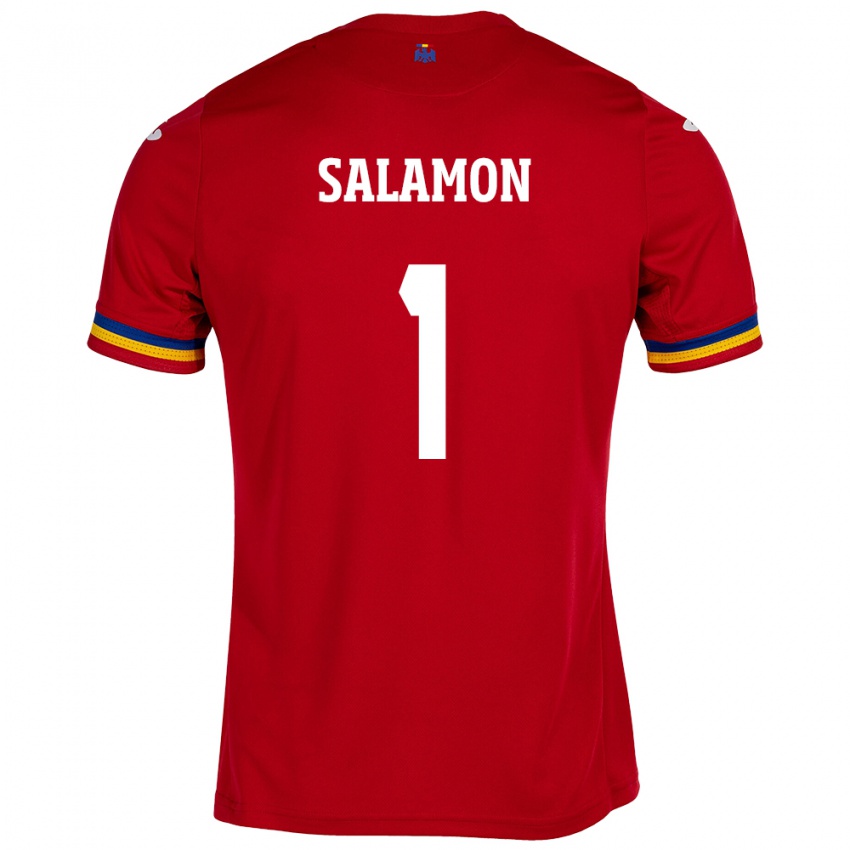 Bambino Maglia Romania Szidonia Salamon #1 Rosso Kit Gara Away 24-26 Maglietta