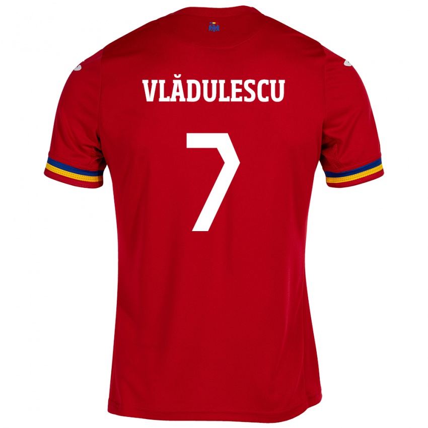 Bambino Maglia Romania Ana Maria Vlădulescu #7 Rosso Kit Gara Away 24-26 Maglietta