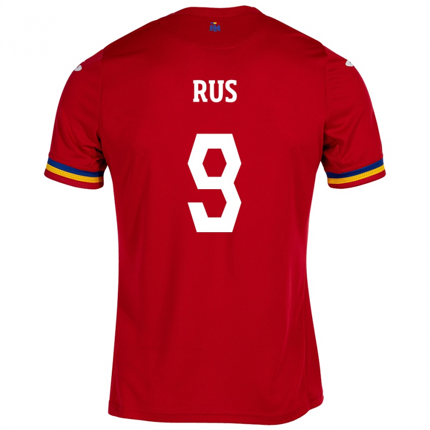 Bambino Maglia Romania Laura Rus #9 Rosso Kit Gara Away 24-26 Maglietta