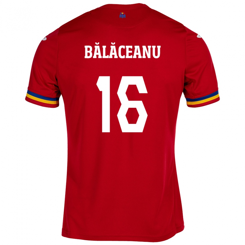 Bambino Maglia Romania Ioana Bălăceanu #16 Rosso Kit Gara Away 24-26 Maglietta