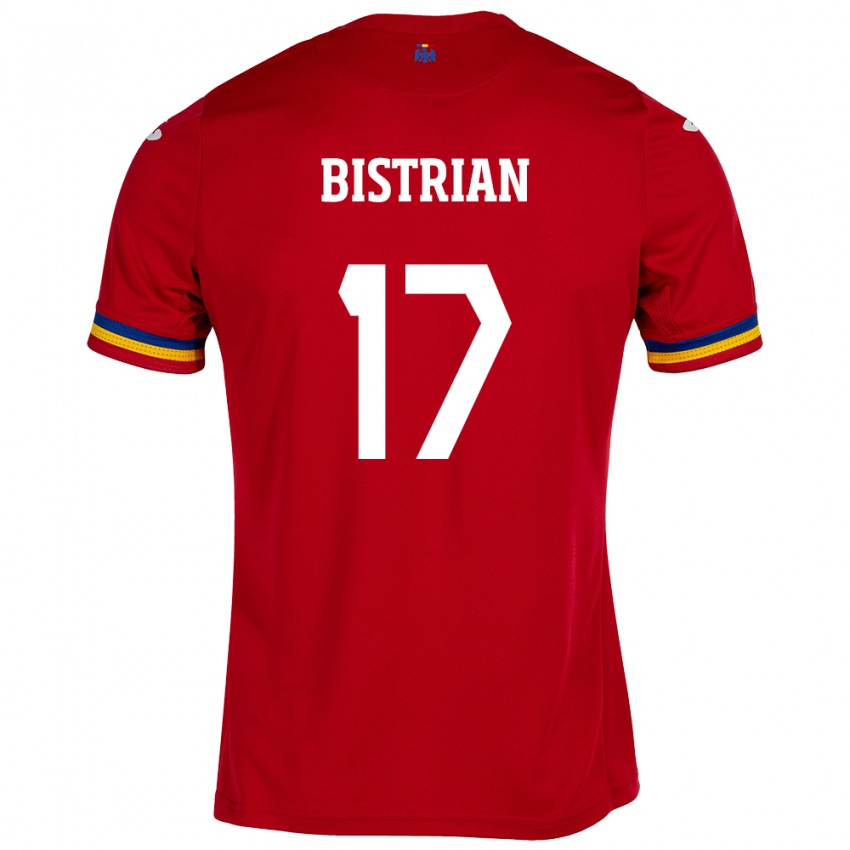 Bambino Maglia Romania Claudia Bistrian #17 Rosso Kit Gara Away 24-26 Maglietta