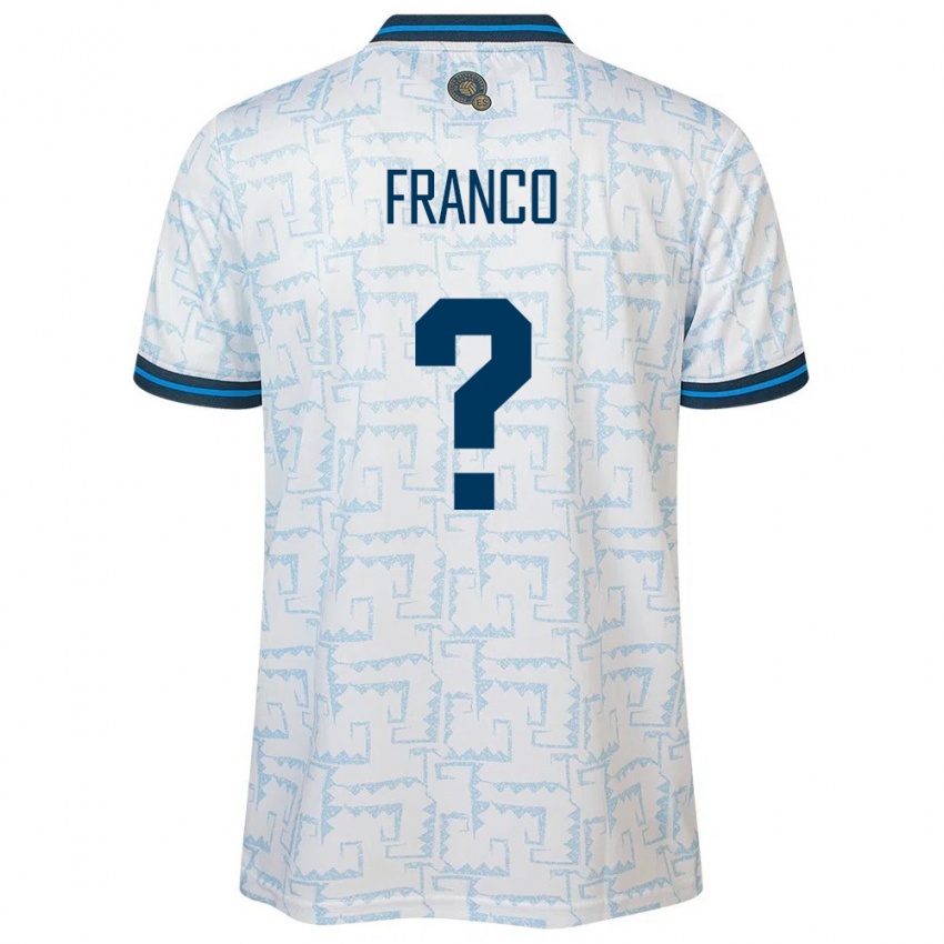 Bambino Maglia El Salvador Daniel Franco #0 Bianco Kit Gara Away 24-26 Maglietta