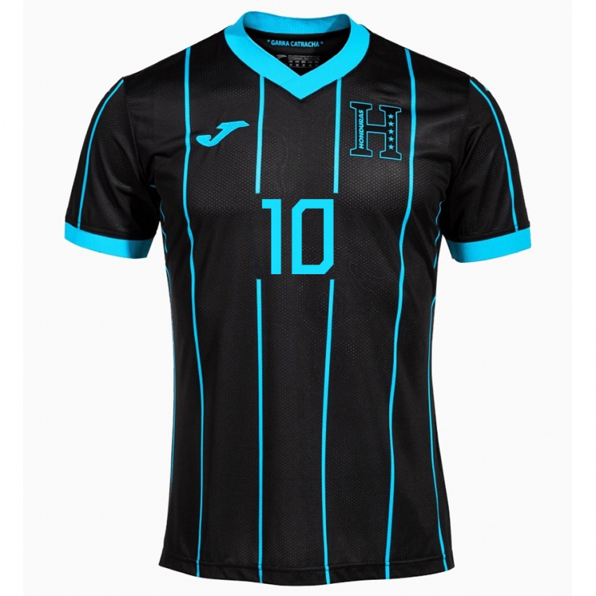 Bambino Maglia Honduras Roberto Osorto #10 Nero Kit Gara Away 24-26 Maglietta