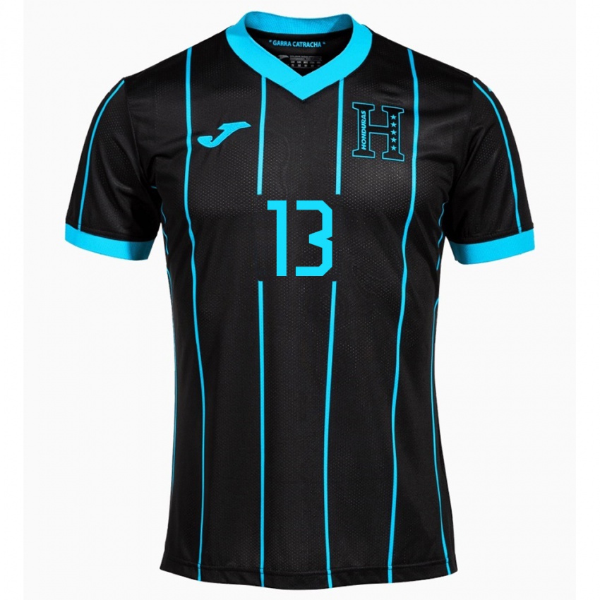 Bambino Maglia Honduras Maikol Morales #13 Nero Kit Gara Away 24-26 Maglietta