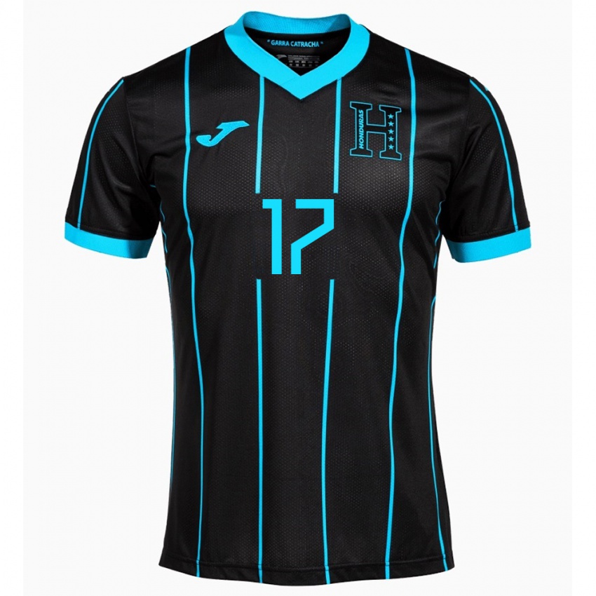 Bambino Maglia Honduras Axel Maldonado #17 Nero Kit Gara Away 24-26 Maglietta