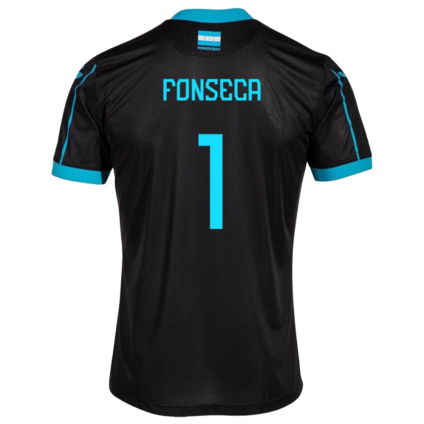 Bambino Maglia Honduras Harold Fonseca #1 Nero Kit Gara Away 24-26 Maglietta