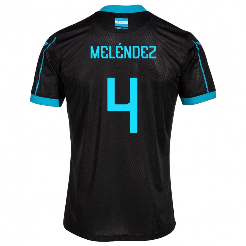 Bambino Maglia Honduras Carlos Meléndez #4 Nero Kit Gara Away 24-26 Maglietta