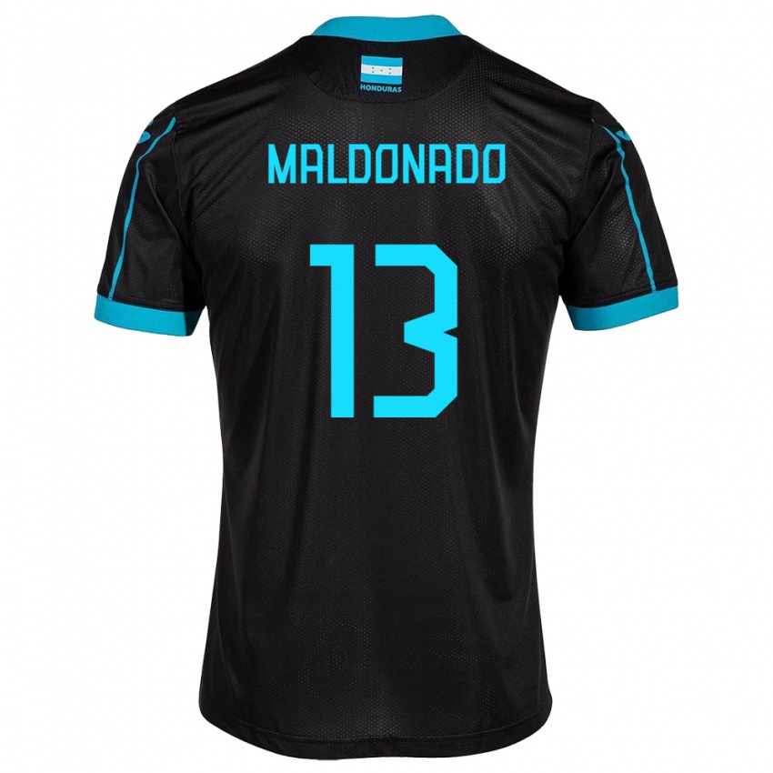 Bambino Maglia Honduras Edwin Maldonado #13 Nero Kit Gara Away 24-26 Maglietta