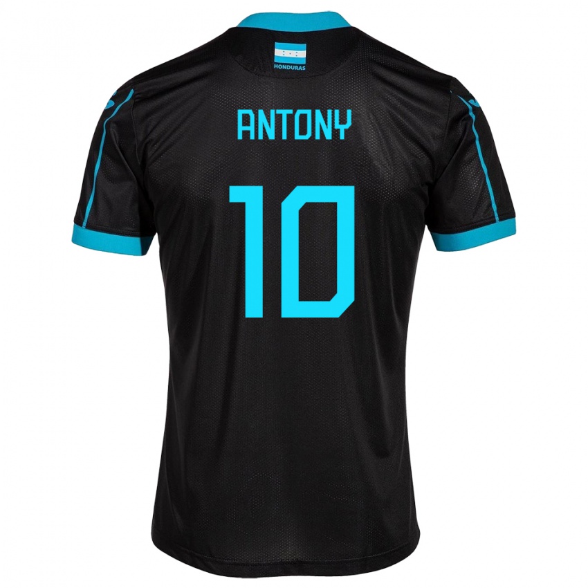 Bambino Maglia Honduras Antony García #10 Nero Kit Gara Away 24-26 Maglietta