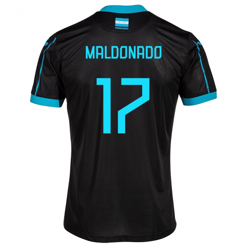 Bambino Maglia Honduras Axel Maldonado #17 Nero Kit Gara Away 24-26 Maglietta