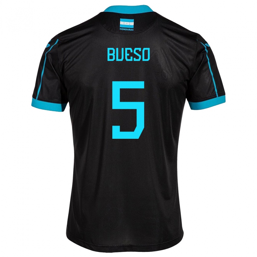 Bambino Maglia Honduras Jonathan Bueso #5 Nero Kit Gara Away 24-26 Maglietta