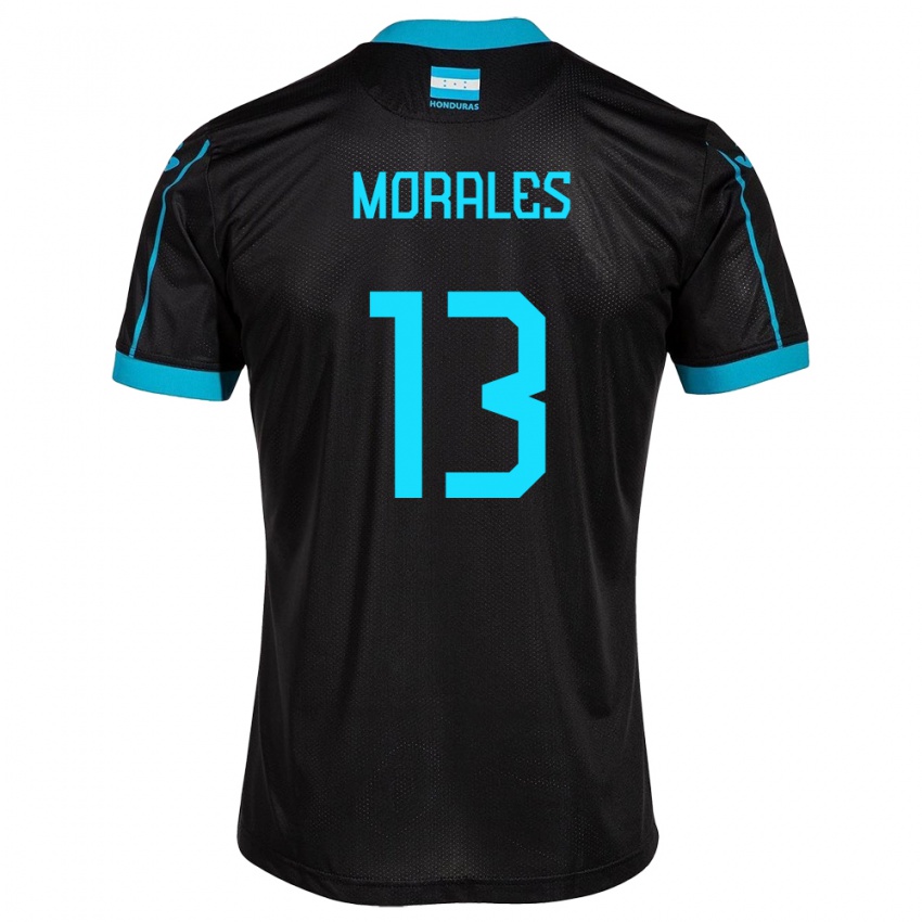 Bambino Maglia Honduras Maikol Morales #13 Nero Kit Gara Away 24-26 Maglietta