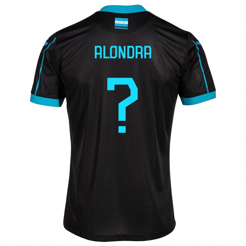 Bambino Maglia Honduras Alondra Aguilar #0 Nero Kit Gara Away 24-26 Maglietta