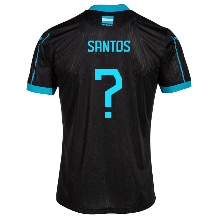 Bambino Maglia Honduras Denessis Santos #0 Nero Kit Gara Away 24-26 Maglietta