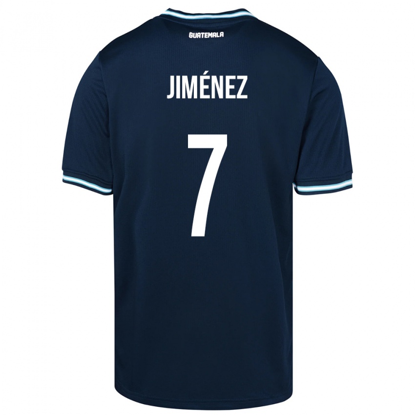 Bambino Maglia Guatemala Cristian Jiménez #7 Blu Kit Gara Away 24-26 Maglietta