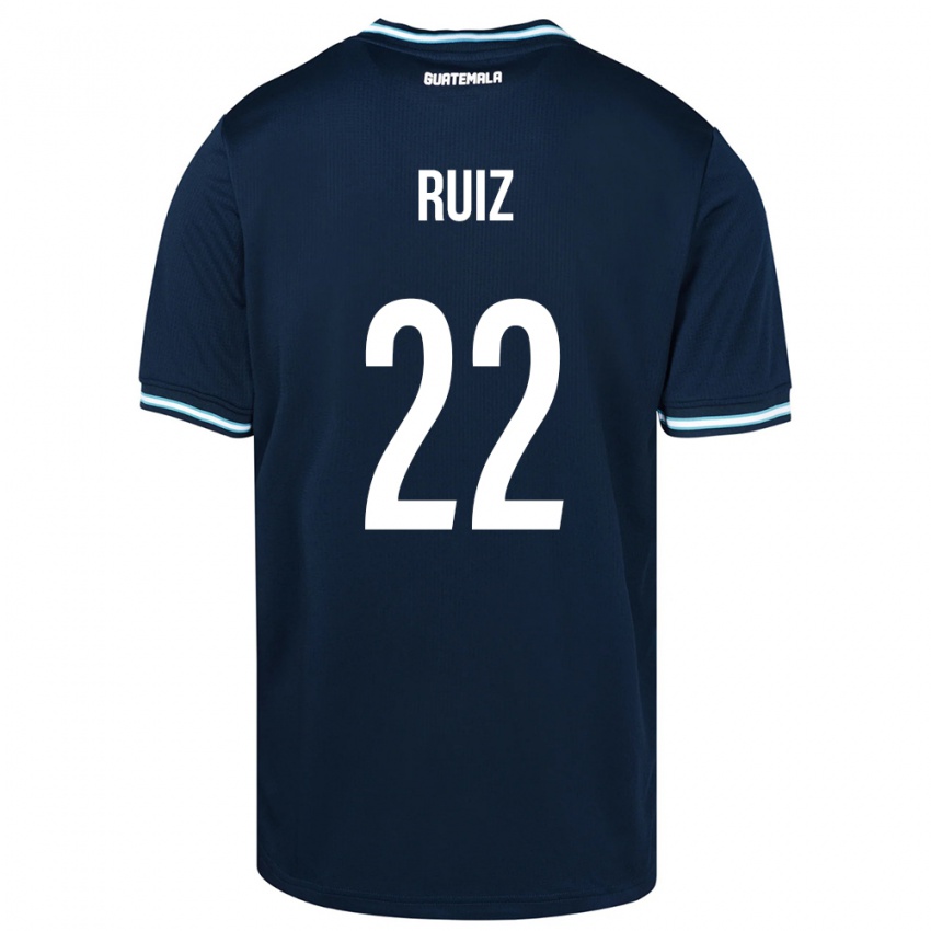 Bambino Maglia Guatemala Kevin Ruiz #22 Blu Kit Gara Away 24-26 Maglietta