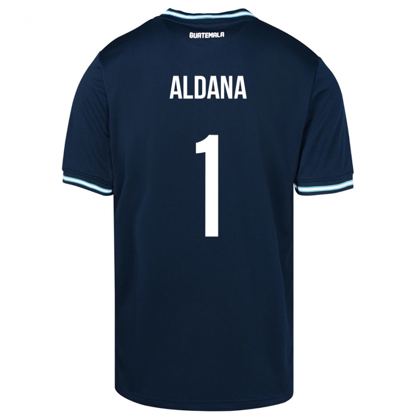 Bambino Maglia Guatemala David Aldana #1 Blu Kit Gara Away 24-26 Maglietta