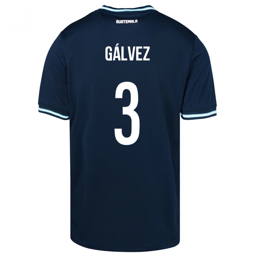 Bambino Maglia Guatemala Fredy Gálvez #3 Blu Kit Gara Away 24-26 Maglietta