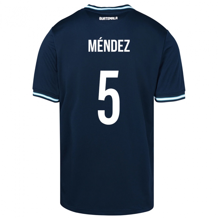 Bambino Maglia Guatemala Diego Méndez #5 Blu Kit Gara Away 24-26 Maglietta