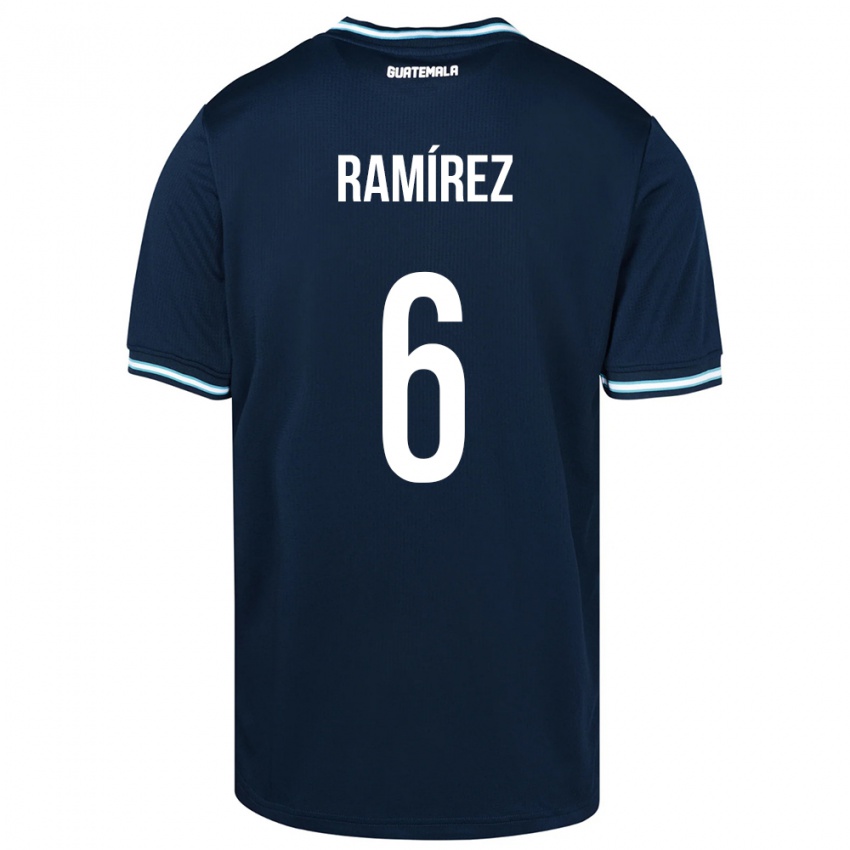 Bambino Maglia Guatemala Kevin Ramírez #6 Blu Kit Gara Away 24-26 Maglietta