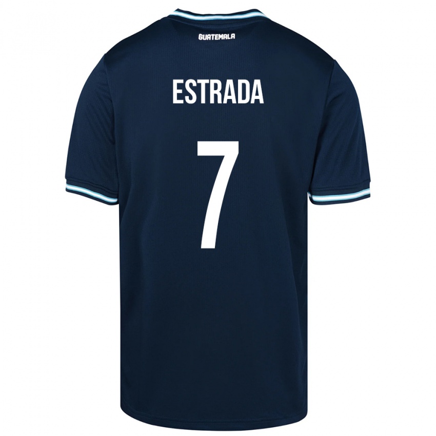 Bambino Maglia Guatemala Javier Estrada #7 Blu Kit Gara Away 24-26 Maglietta