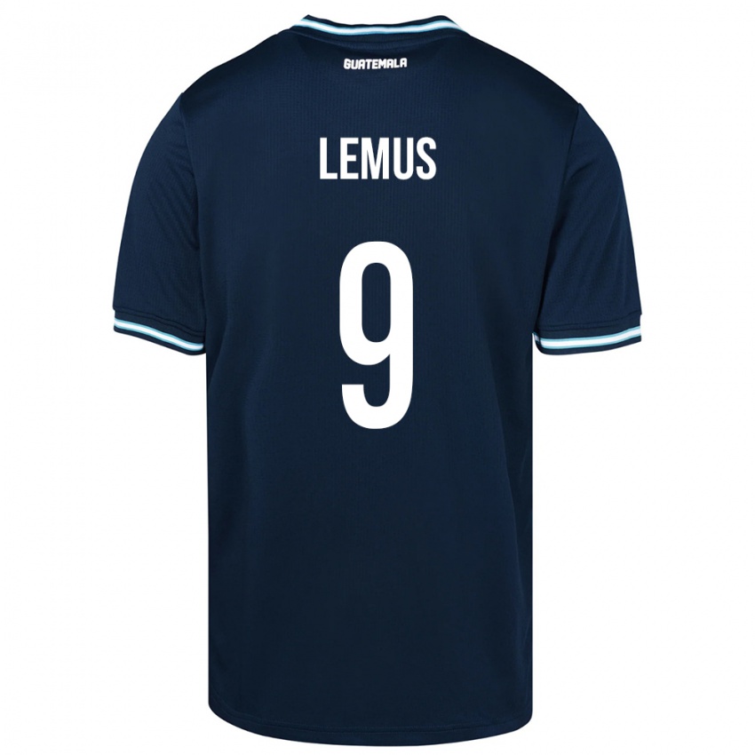 Bambino Maglia Guatemala Erick Lemus #9 Blu Kit Gara Away 24-26 Maglietta