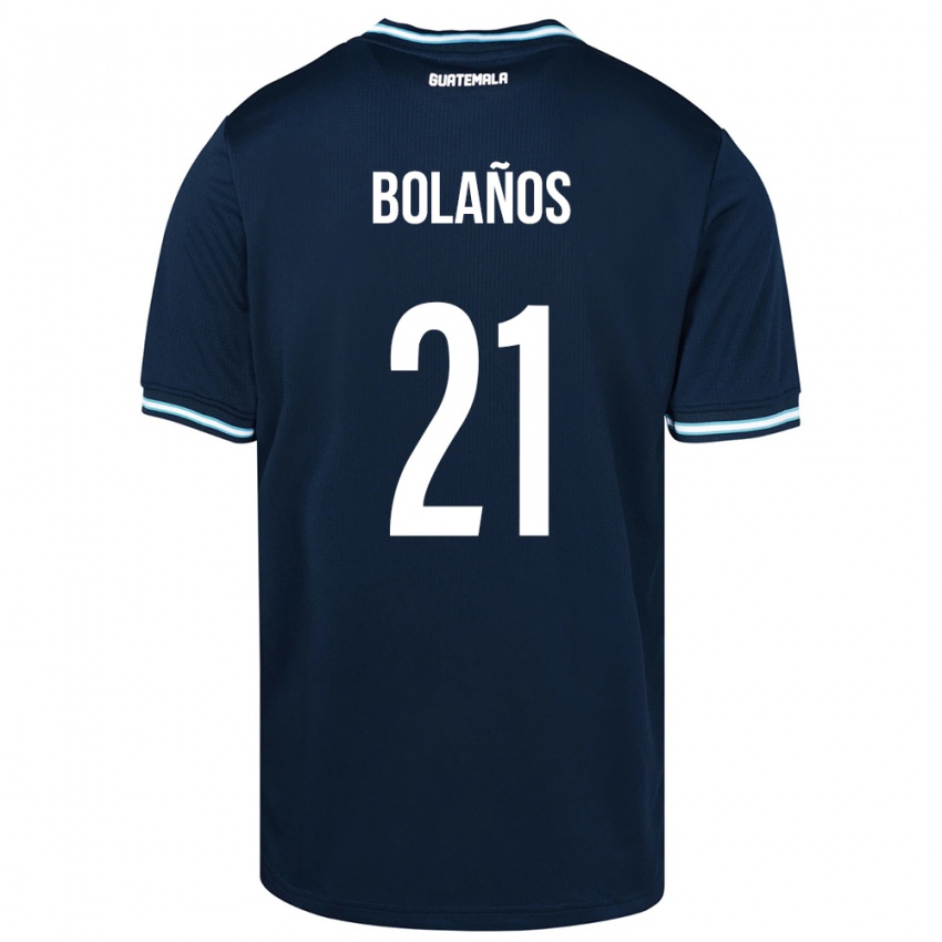 Bambino Maglia Guatemala Diego Bolaños #21 Blu Kit Gara Away 24-26 Maglietta